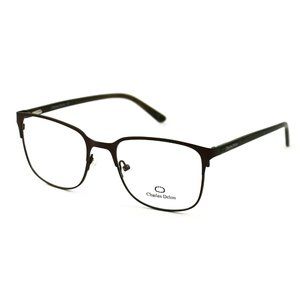 Charles Delon Square Men Matte Black Steel Frame